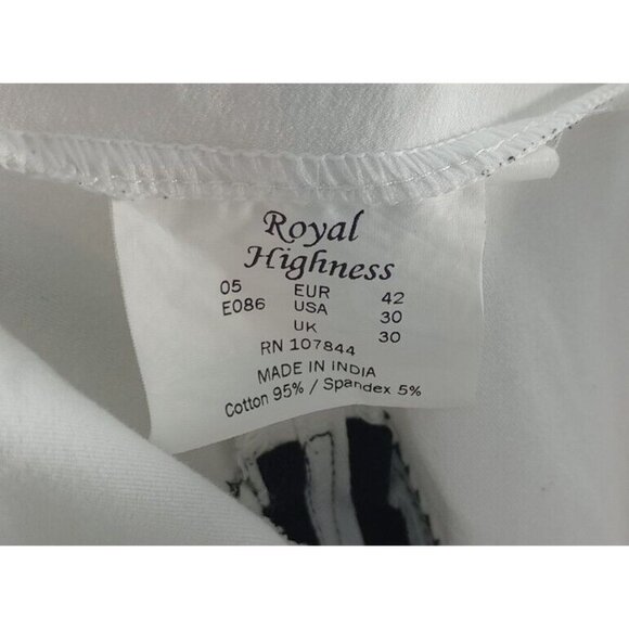 Royal Highness Womens Size 30 R Equestrian Breeches Riding Pants White & Black - Picture 5 of 8